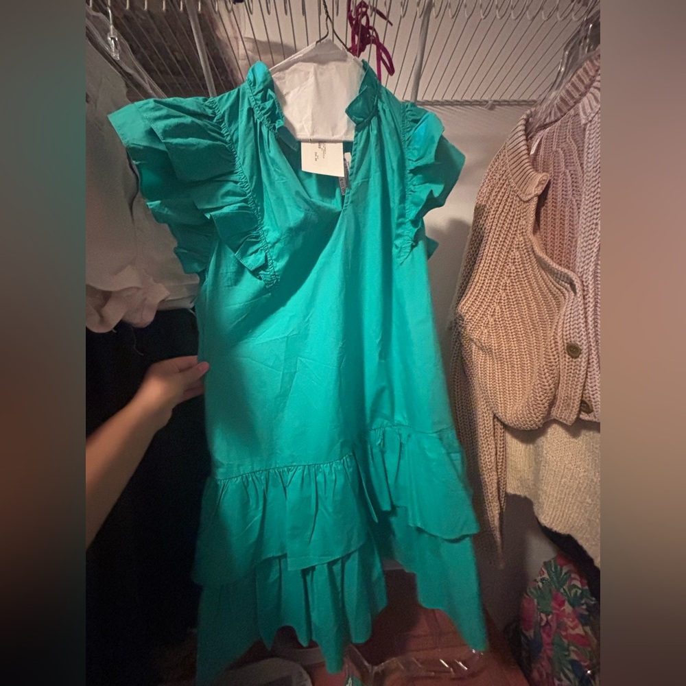 Fantastic Fawn Green Ruched Wrap Mini Dress